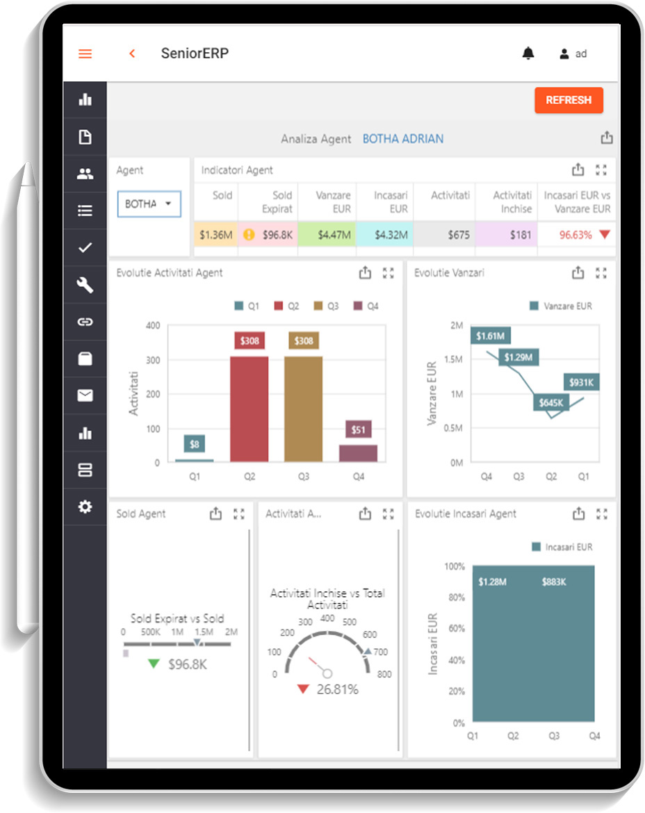 sistem informatic ERP – lucru la distanta, remote